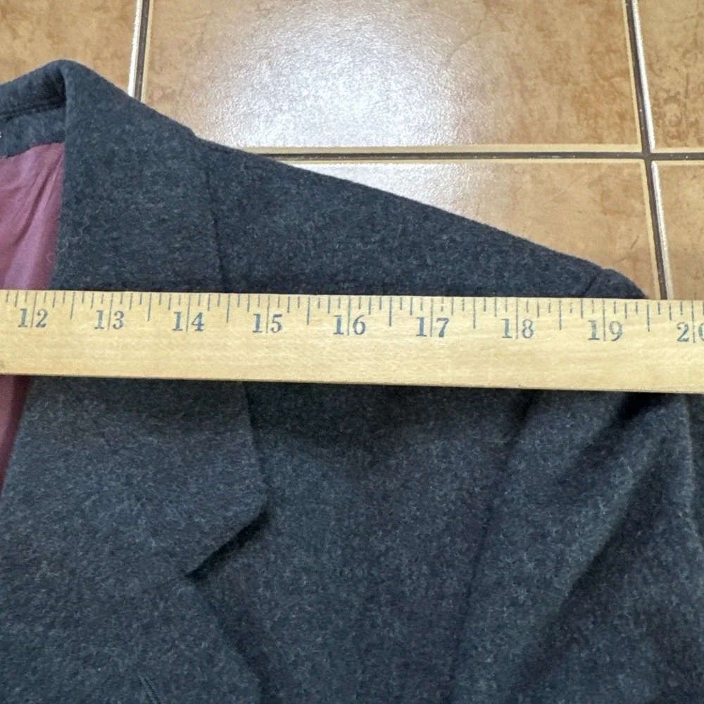 Vintage Christian Aujard Paris-New York Gray Blazer Cashmere Blend Sz 40R Jacket